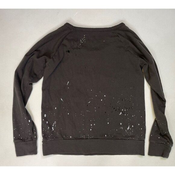 Chaser Pink Floyd Graphic Sweatshirt Women XS Black Distressed Paint Splatter - Picture 3 of 5